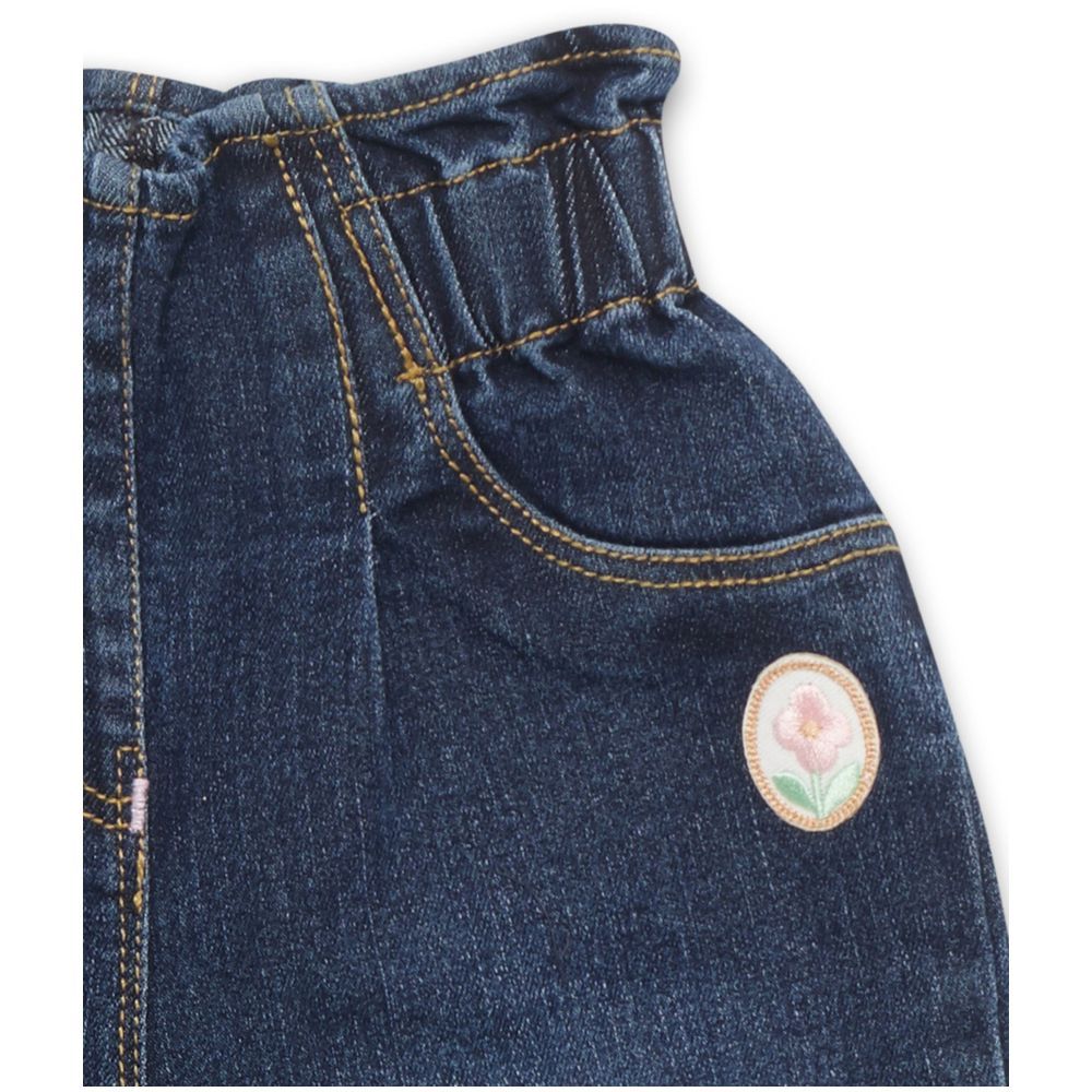 Little Kangaroos - Baby Girl Denim Baggy Jeans - Dark Blue