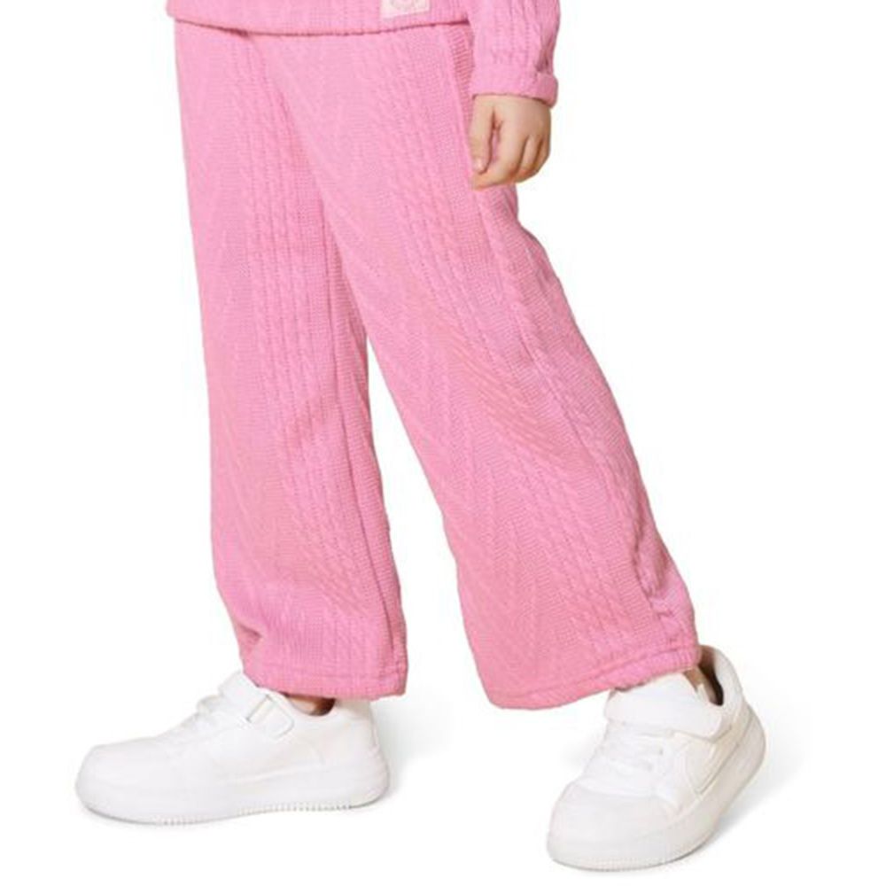 Little Kangaroos - Girl Elasticated Flared Pants - Pink