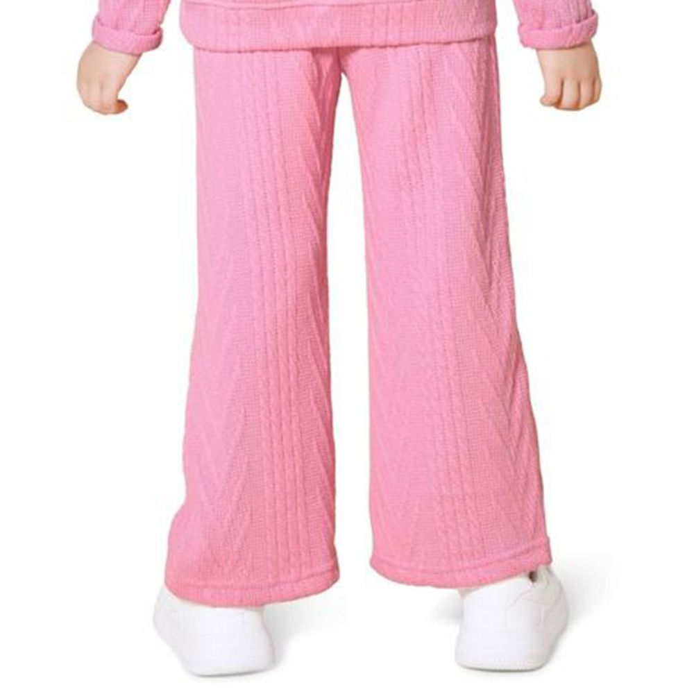 Little Kangaroos - Girl Elasticated Flared Pants - Pink