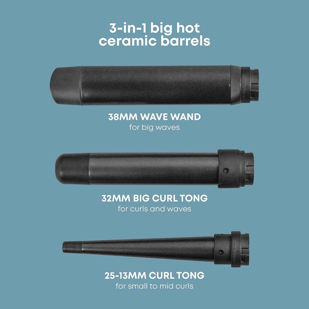 Revamp - Progloss Multiform Curl & Waves Wand - Black