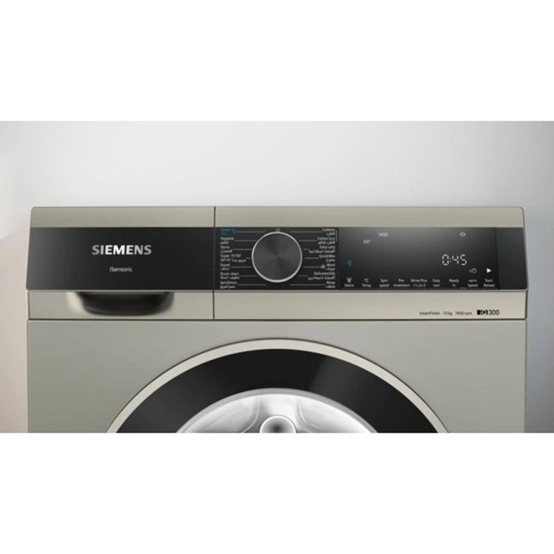 Siemens - iQ300 Front Loader Washing Machine - Silver Inox - 10 kg