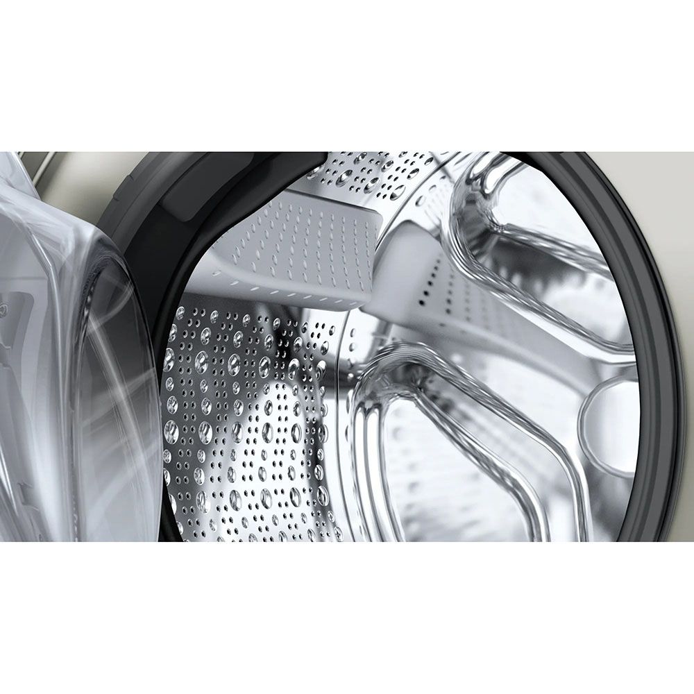 Siemens - iQ300 Front Loader Washing Machine - Silver Inox - 8 kg