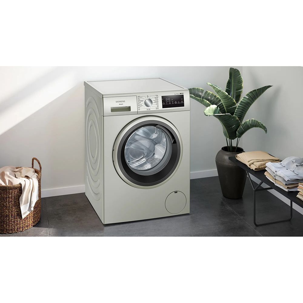 Siemens - iQ300 Front Loader Washing Machine - Silver Inox - 8 kg