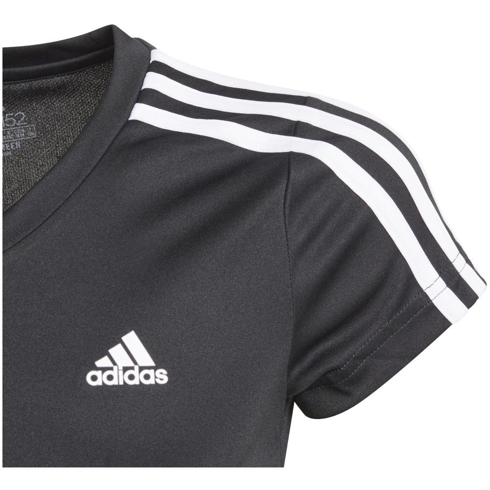 Adidas - Girls 3 Stripes T-Shirt - Black