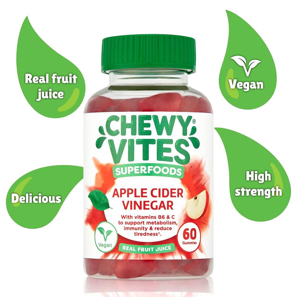 Chewy Vites - Superfoods Apple Cider Vinegar - 60 Gummies