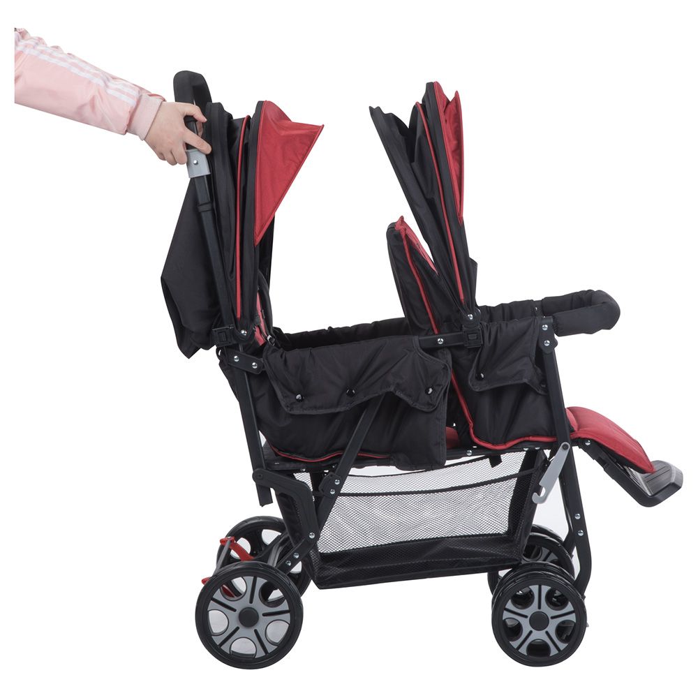 Safety 1st - Tandem Teamy Stroller - Ribbon Red Chic