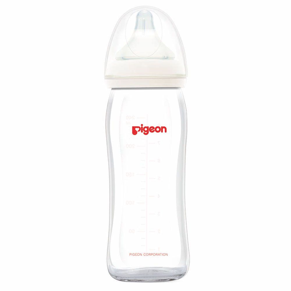 Pigeon - SofTouch Wide Neck Glass Bottle 240ml