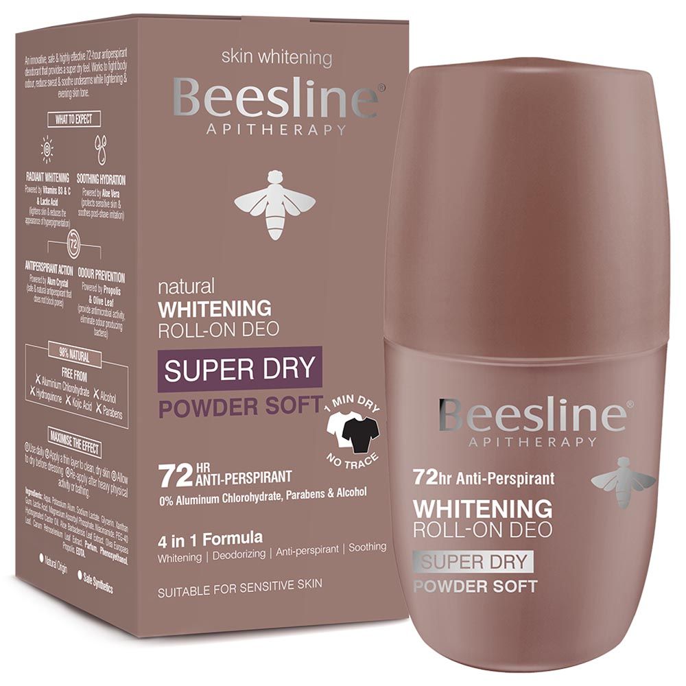 Beesline - Whitening Roll-On Deodorant - Super Dry Powder Soft - 50ml