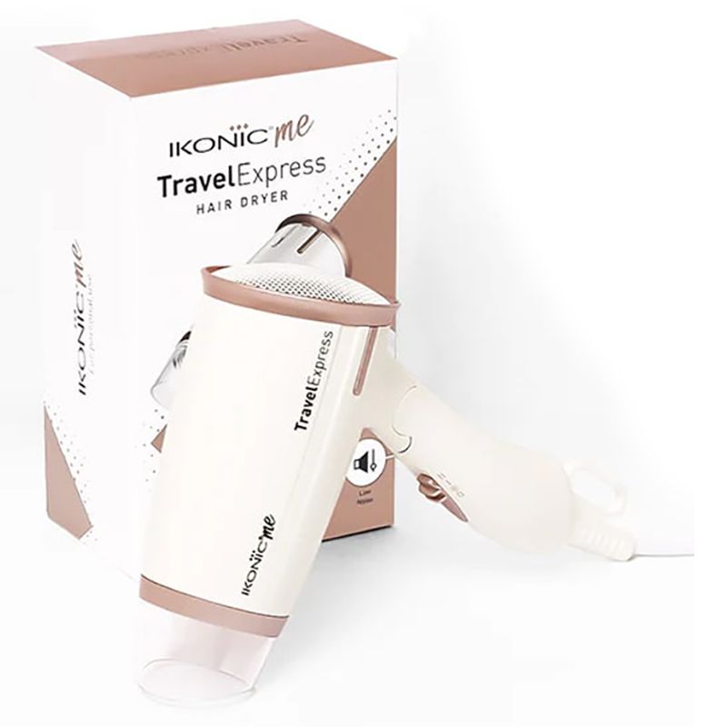 Ikonic - Travel Express Hair Dryer - White & Rose Gold