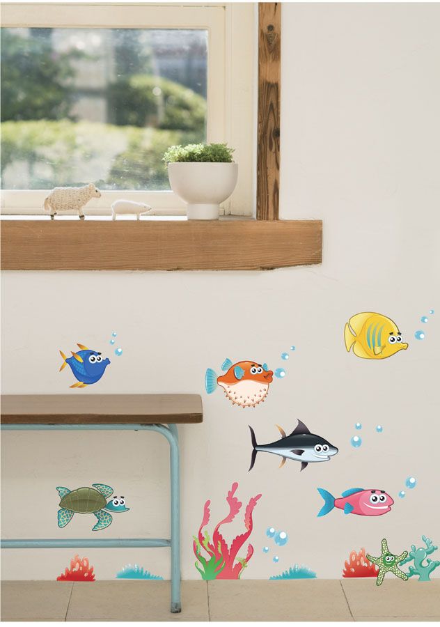 StickieArt  -  Something Fishy For Kids Wall Decal 70cm