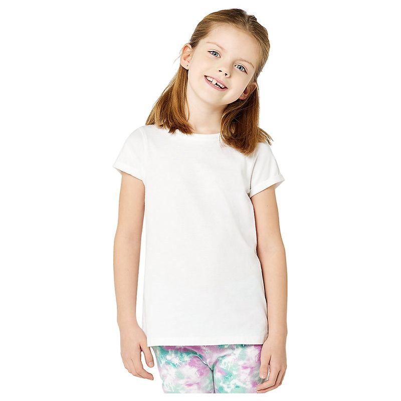 Mothercare - Solid Round Neck T-Shirt - White