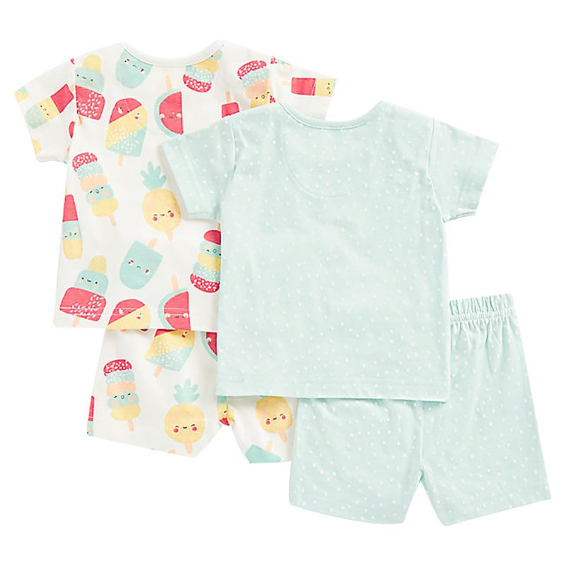 Mothercare - 4pc-Set - Fruit Lolly Shortie Pyjamas