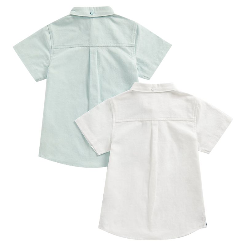 Mothercare - 2pc-Set - Boys Solid Shirt - White