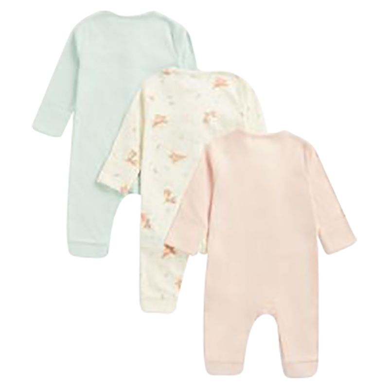 Mothercare - 3Pc-Set - Bunny Footless Sleepsuits