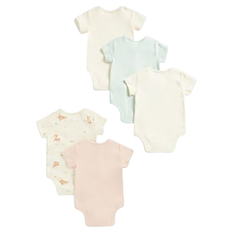 Mothercare - 5Pc-Set - Bunny Short-Sleeved Bodysuits