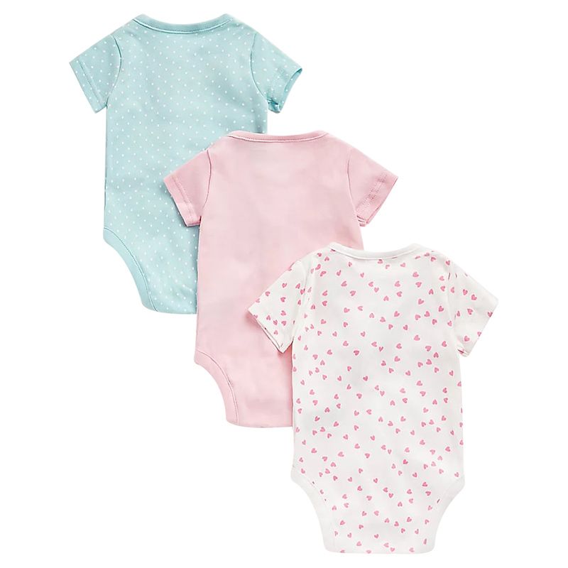 Mothercare - 3Pc-Set - Girls Popper Bodysuits