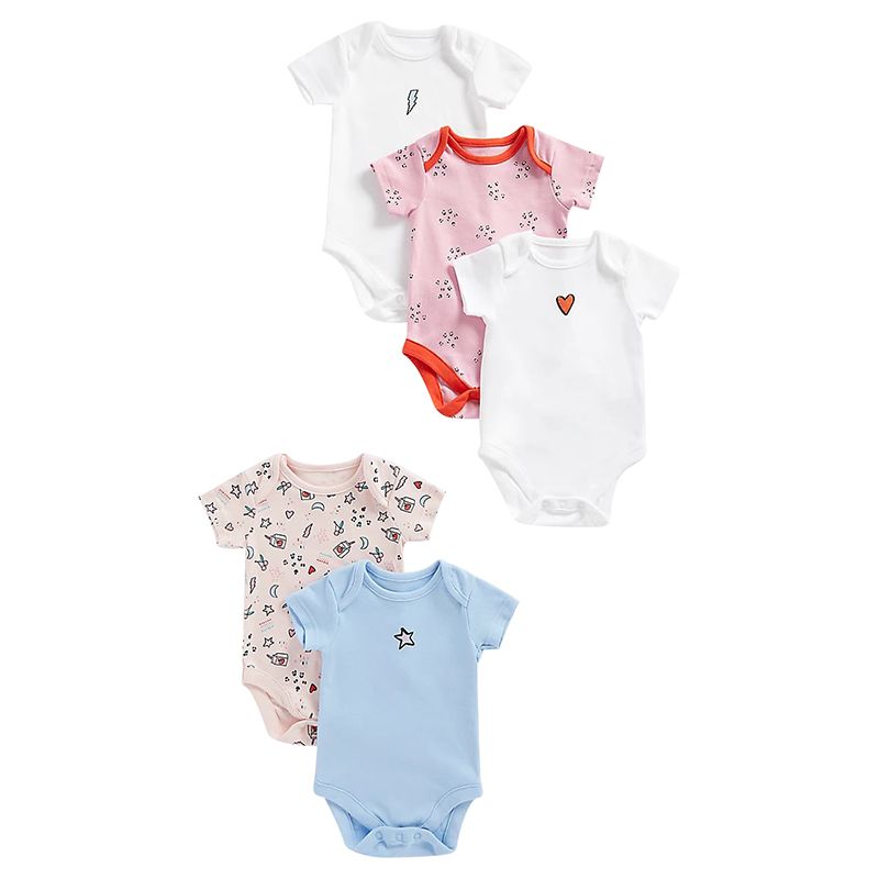 Mothercare - 5Pc-Set - Short-Sleeved Bodysuit