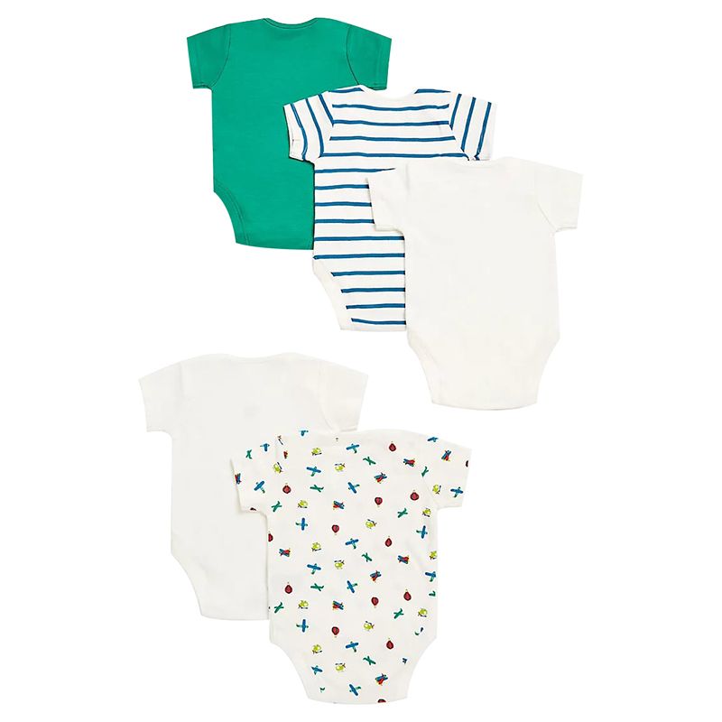 Mothercare - 5Pc-Set - Planes Short-Sleeved Bodysuit