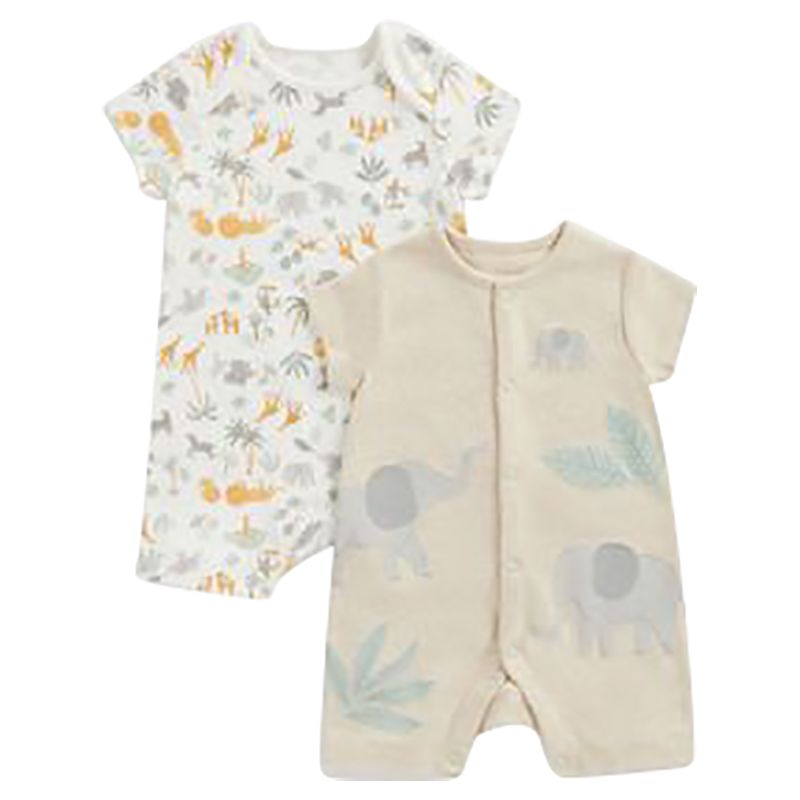 Mothercare - 2Pc-Set - Little Zoo Rompers