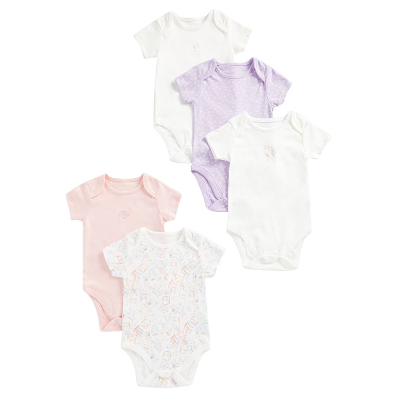 Mothercare - 5Pc-Set - Under-The-Sea Short-Sleeved Bodysuits