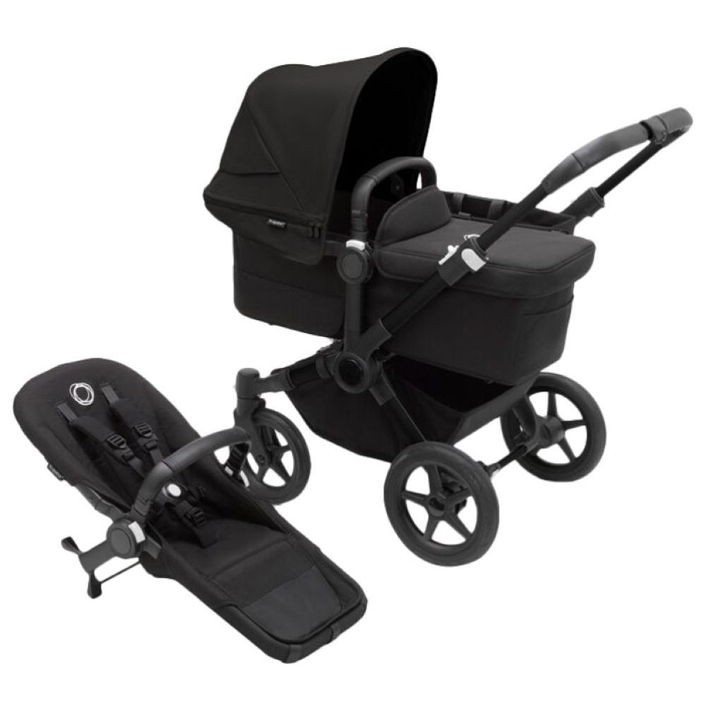 Bugaboo - Donkey 5 Mono Complete Stroller with Bassinet - Black/Midnight Black