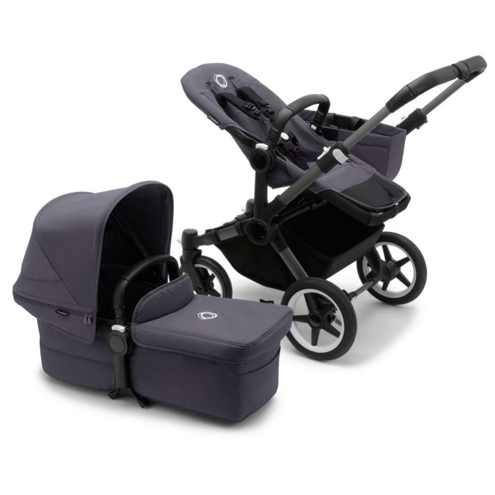 Bugaboo - Donkey 5 Mono Complete Stroller Set - Graphite/Stormy Blue