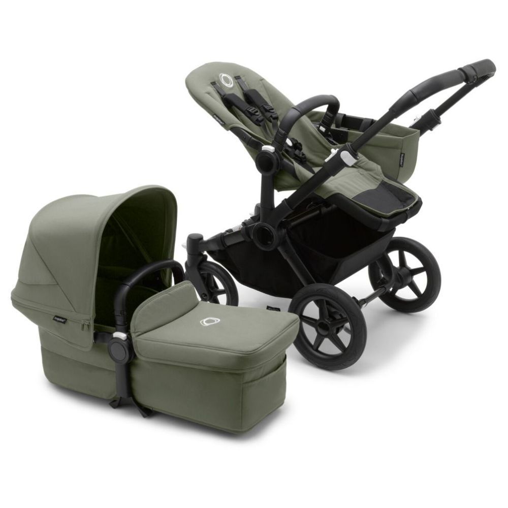 Bugaboo - Donkey 5 Mono Complete Stroller with Bassinet - Black/Forest Green