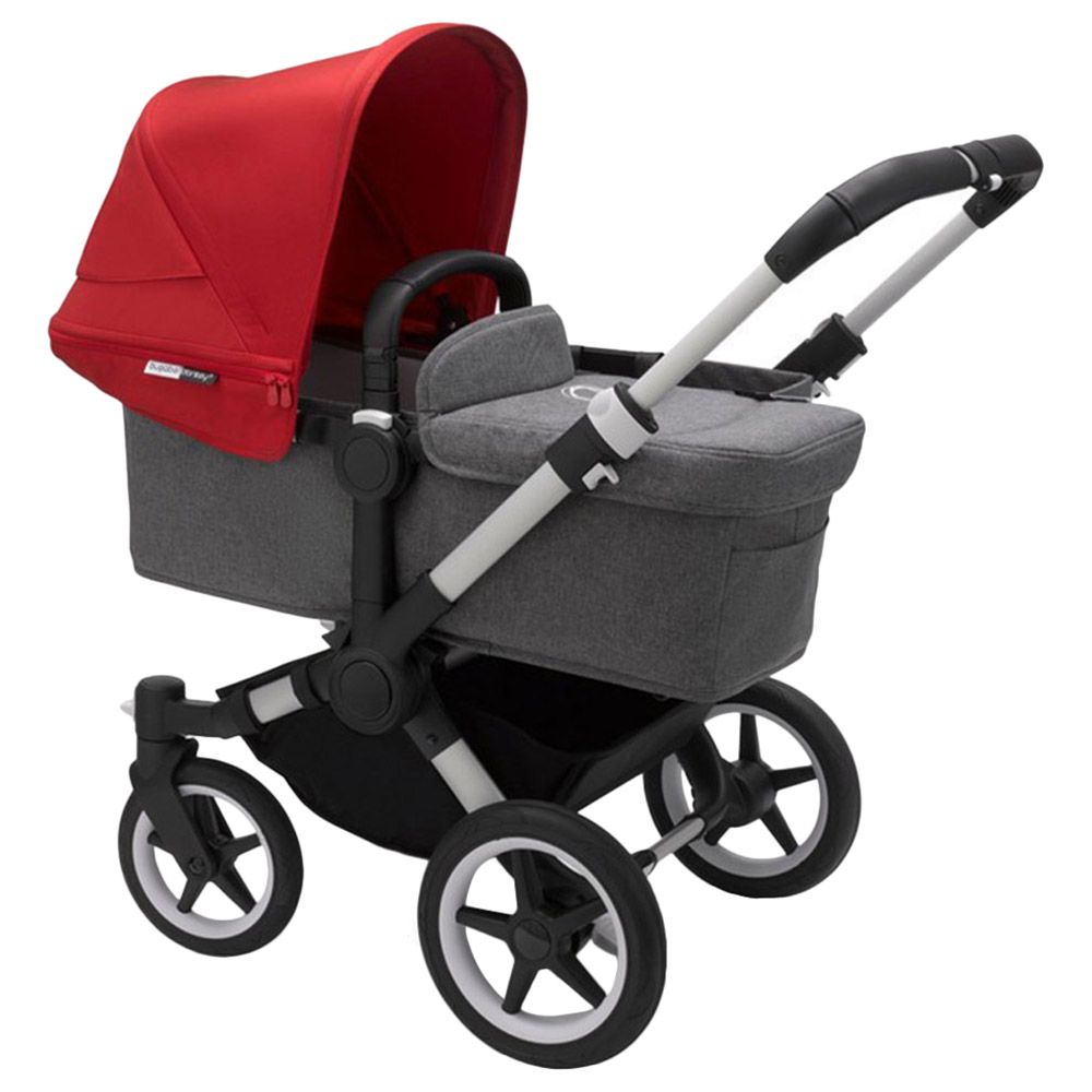 Bugaboo - Donkey3 Mono Complete Stroller - Grey Melange/Red