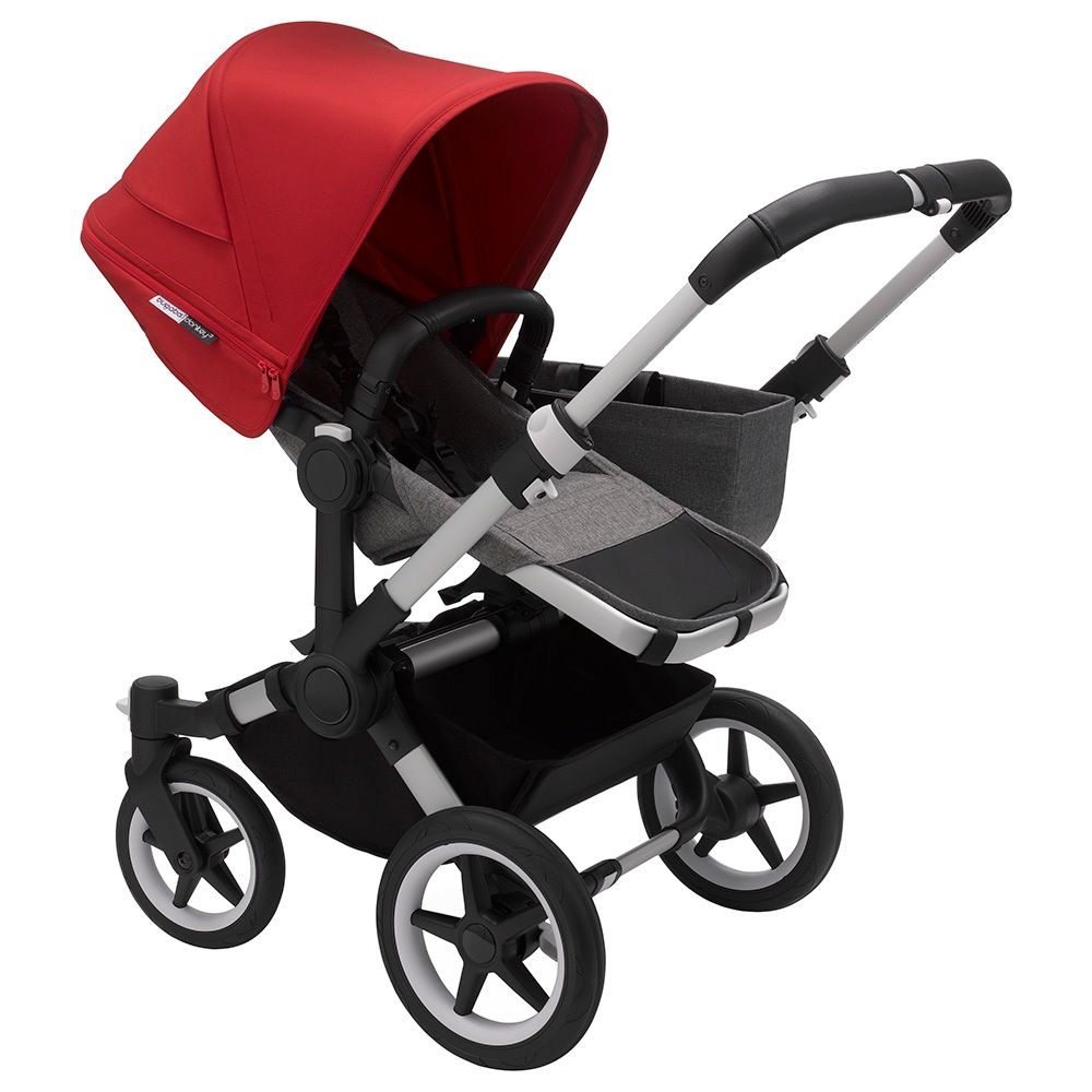 Bugaboo - Donkey3 Mono Complete Stroller - Grey Melange/Red