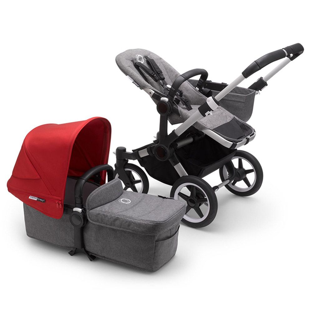 Bugaboo - Donkey3 Mono Complete Stroller - Grey Melange/Red