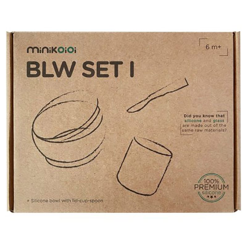 Minikoioi - Silicone Feeding Set of 4pcs - Grey