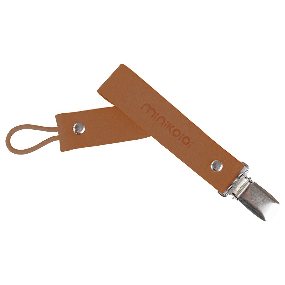 MinikOiOi Klips - Pacifier Holder - Cinnamon Brown