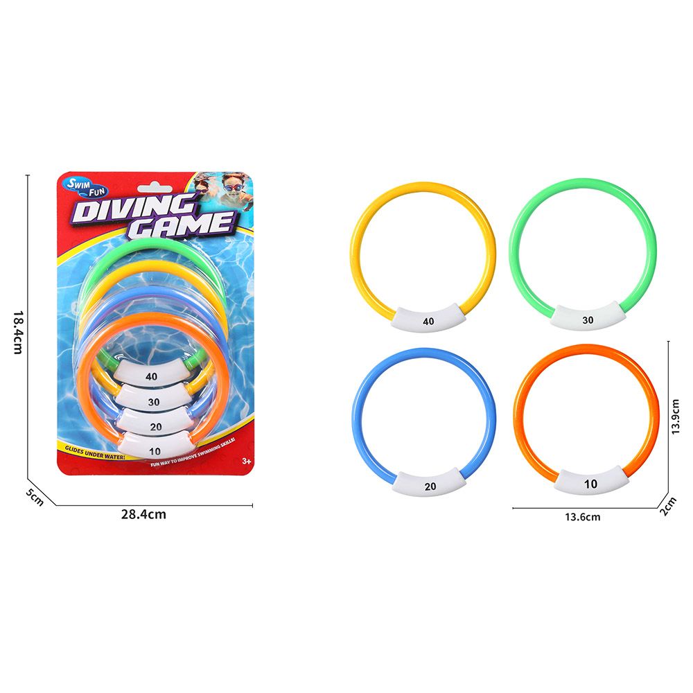 Mondo - Diving Ring Toys - 4pcs