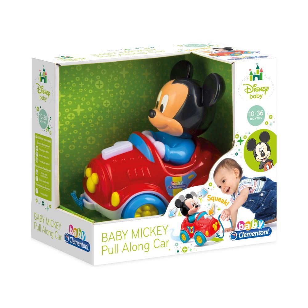 Clementoni - Disney Baby Mickey Pull Along Car