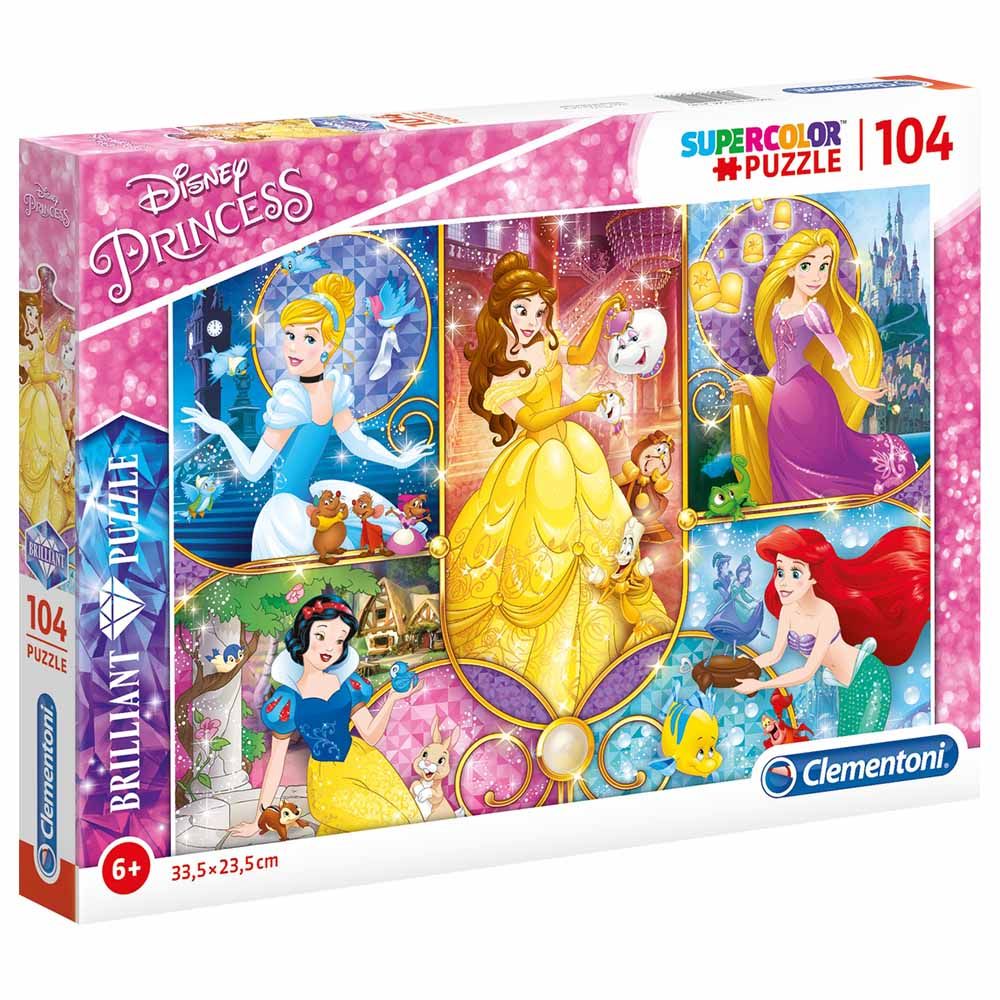 Clementoni - Disney Brilliant Princess Jigsaw Puzzle - 104pc