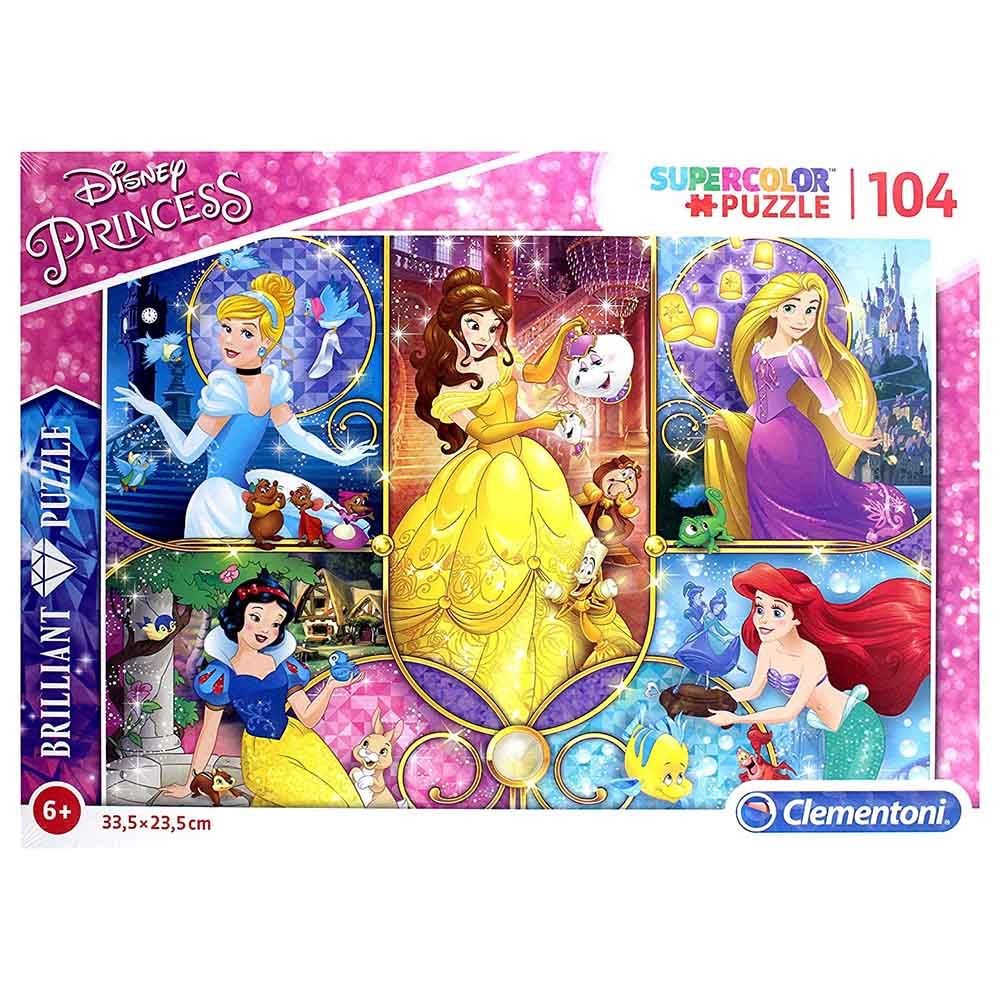 Clementoni - Disney Brilliant Princess Jigsaw Puzzle - 104pc