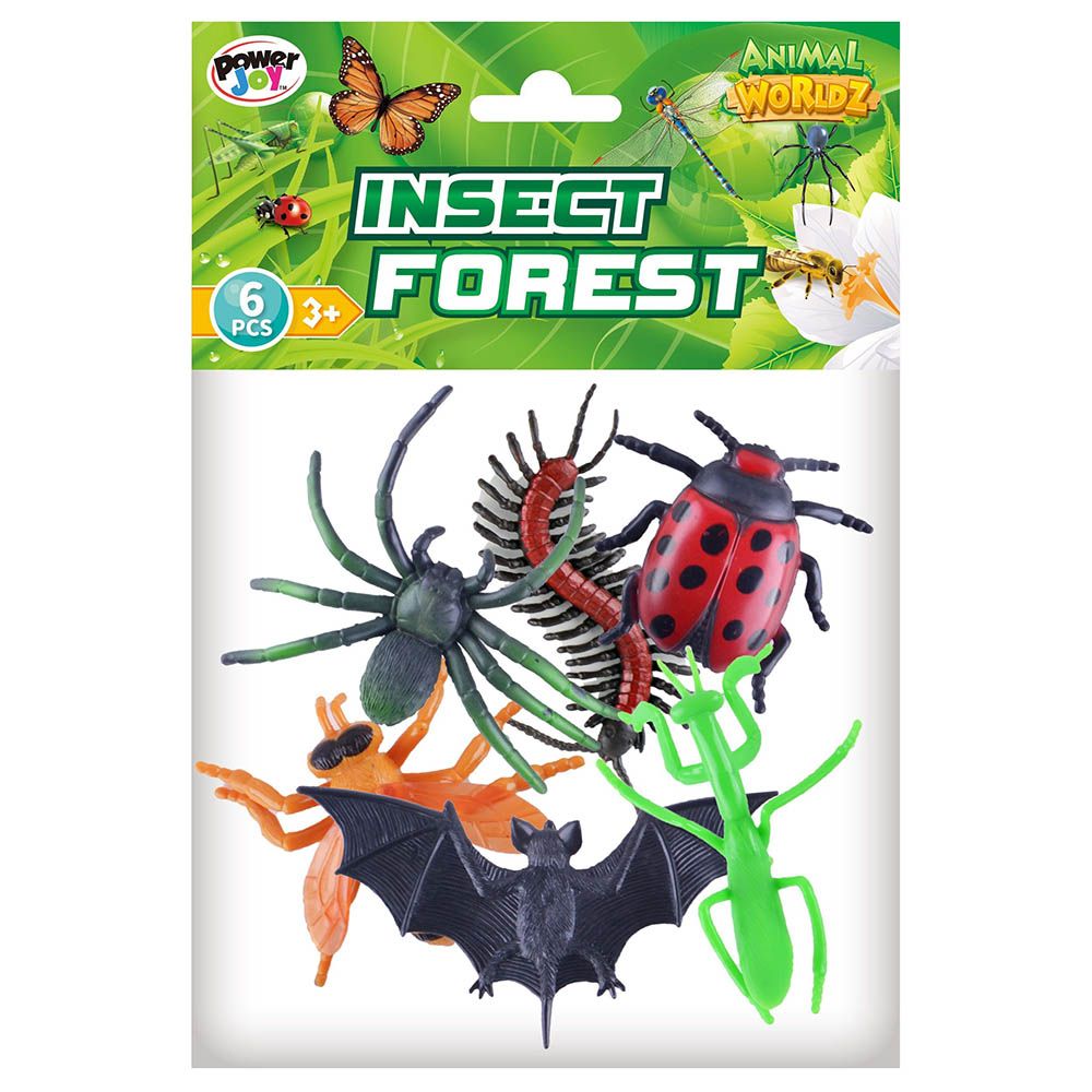 Power Joy - Figurine - Insects - 4-Inch - 6pcs - Style may vary