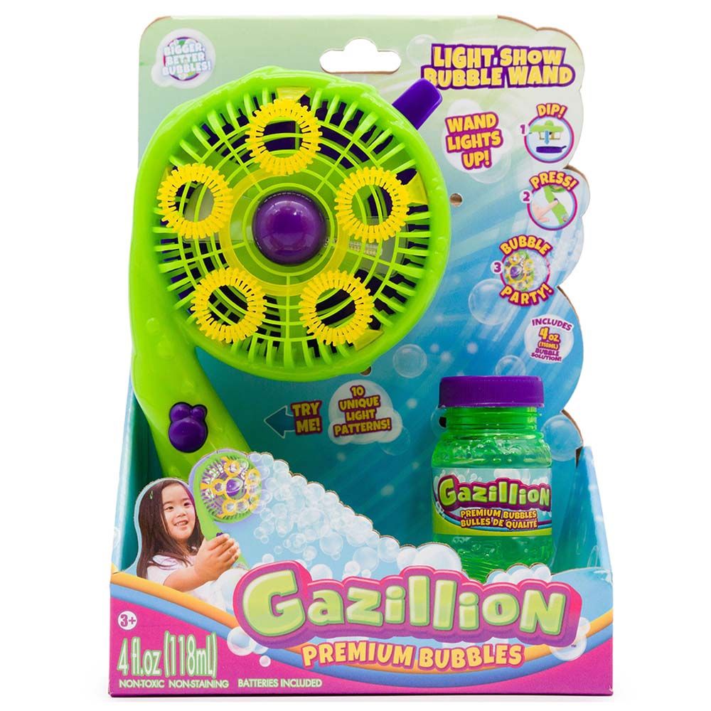 Gazillion - Battery Operated Bubble Light Show Wand