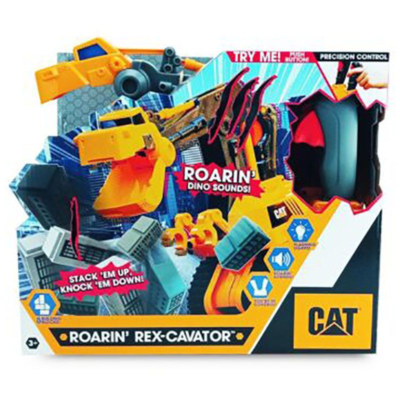 Cat Toys - Light & Sound Battery Operated Roarin Rex-Cavator 12.5-inch