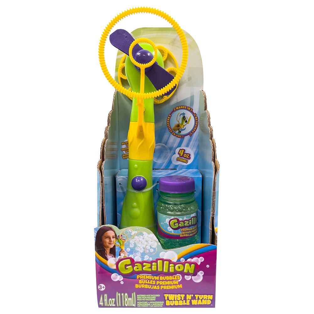 Gazillion - Battery Operated Bubble Twist N Turn Wand