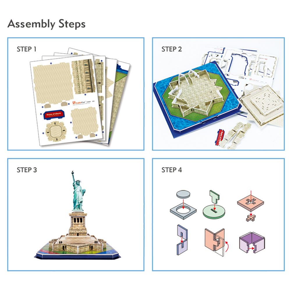 CubicFun - 3D Puzzle Statue Of Liberty - 39pc