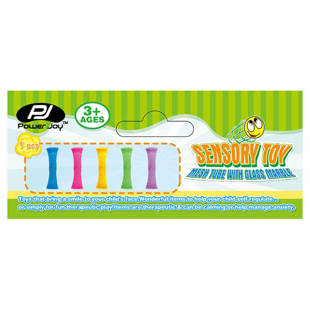 Power Joy - Sensory Toy Mesh Tube Glass Marble 5pc