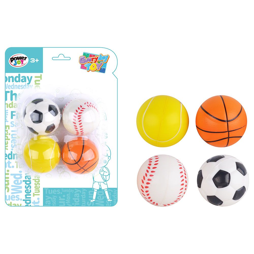 Power Joy - Everyday Toy PU Soft Ball 4pcs