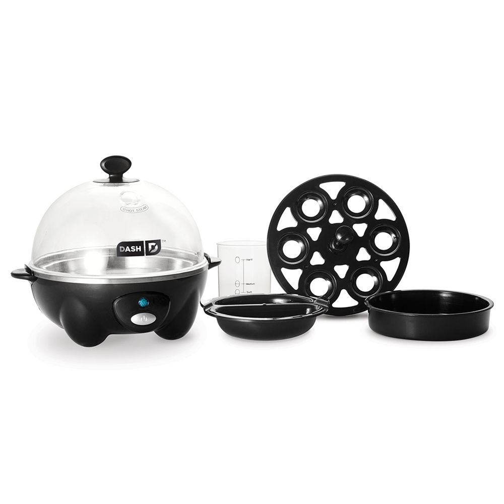 Dash Rapid Egg Cooker: 6 Egg Capacity Electric Cooker-Black