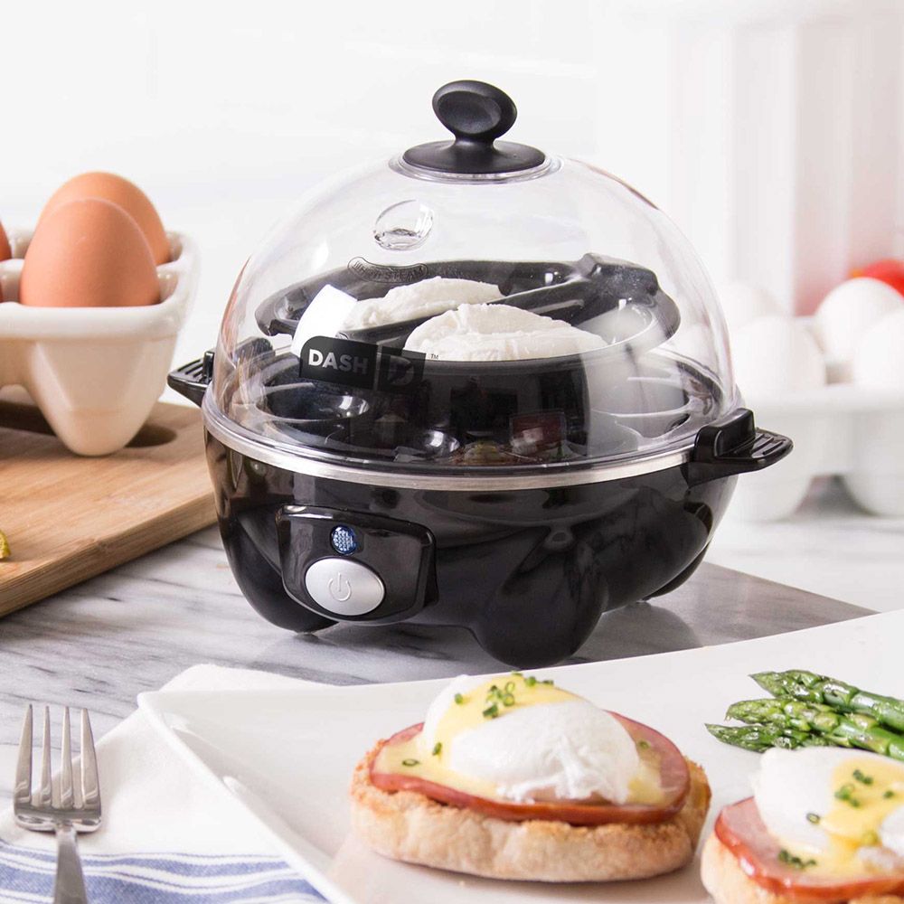 Dash Rapid Egg Cooker: 6 Egg Capacity Electric Cooker-Black