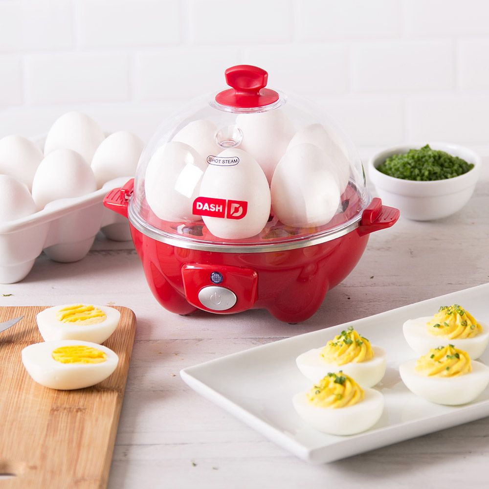 Dash Rapid Egg Cooker: 6 Egg Capacity Electric Cooker - Red