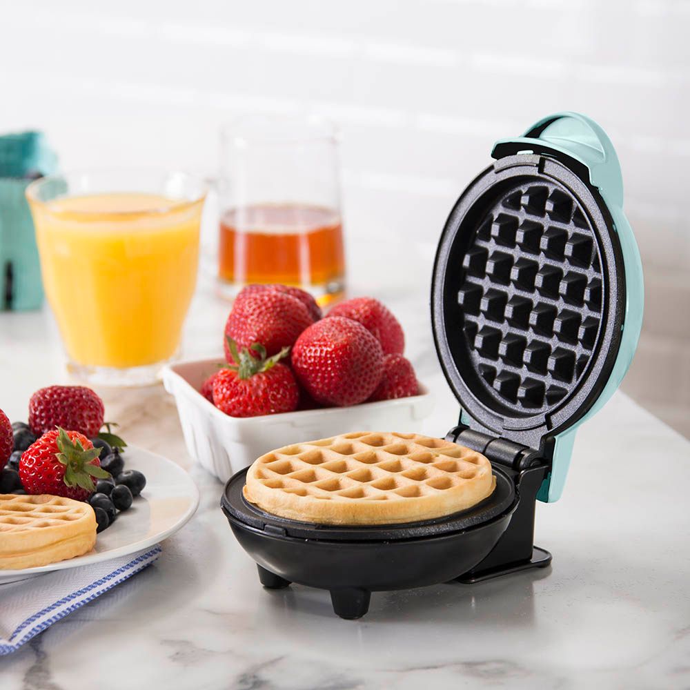 Dash - Mini Waffle Maker Machine - Aqua