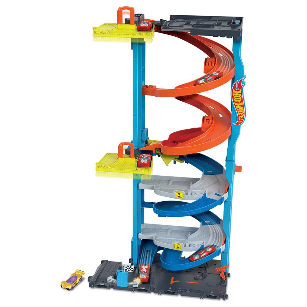 Hot Wheels - 2-In-1 City Track Set w/ Hot Wheels Car Race Tower