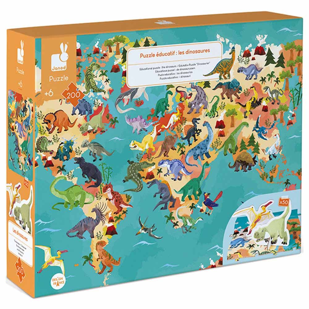 Janod - Puzzle Educational Dinosaur 200pcs