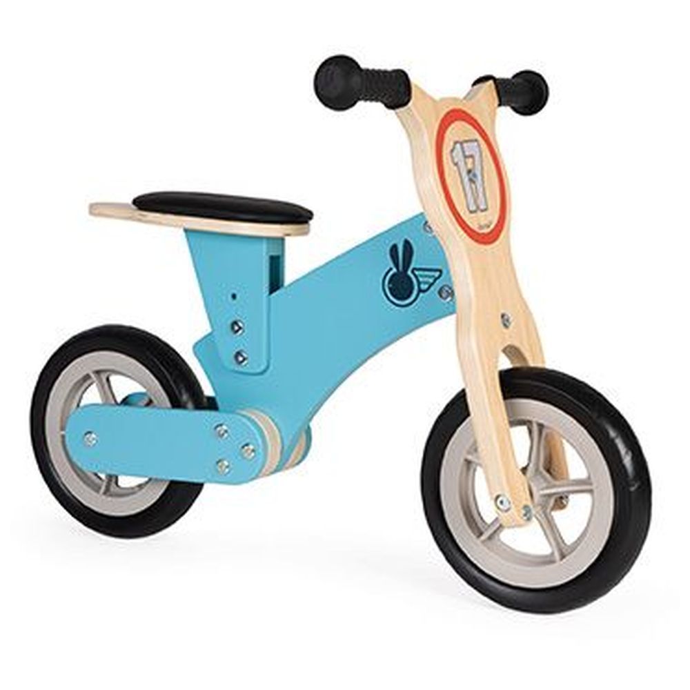 Janod - Wooden Bikloon Little Racer Balance Bike - Blue